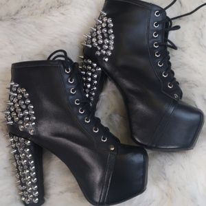 JEFFREY CAMPBELL Lita Spike Black Boots
